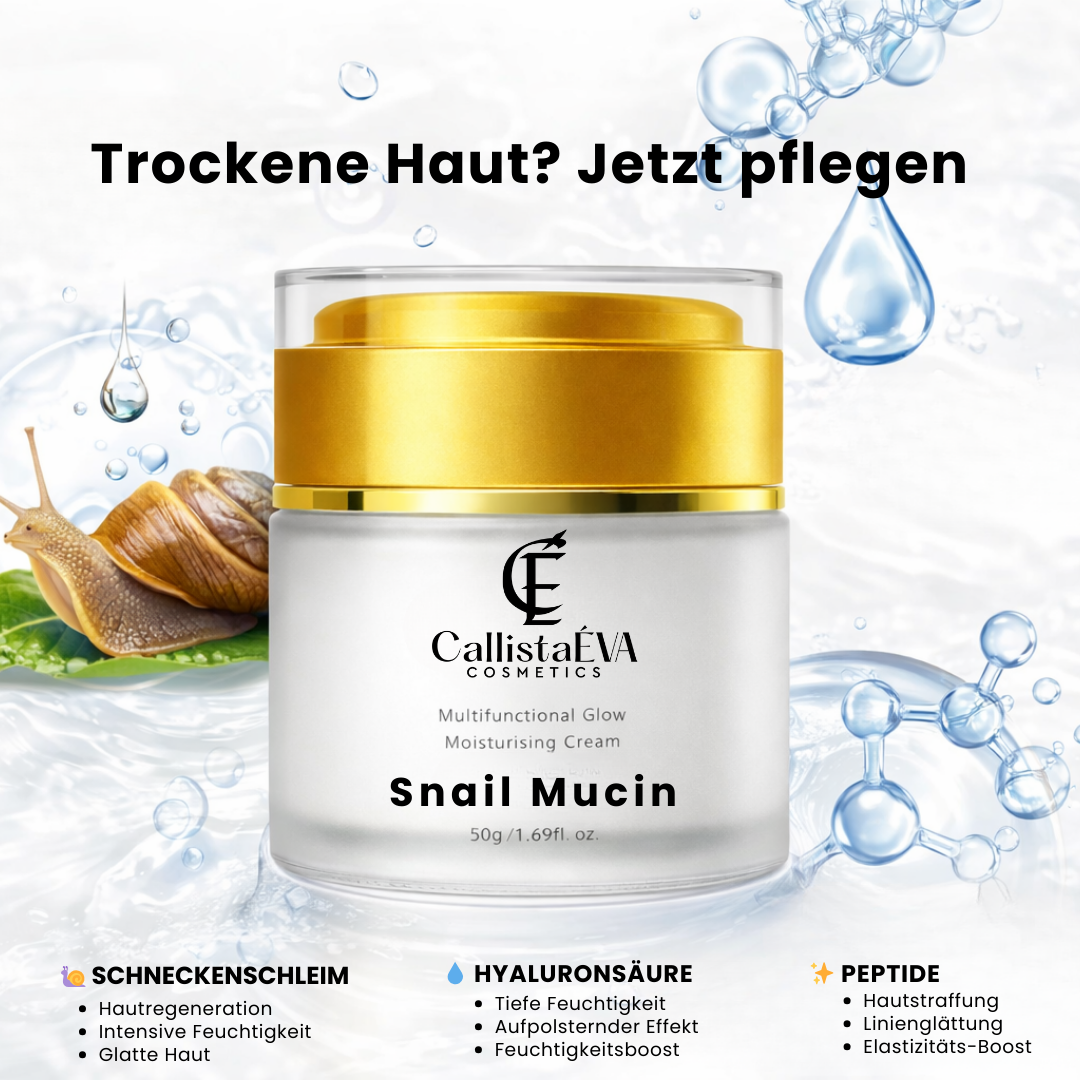 Snail Mucin Face Cream – Hydration, Anti-Aging & Skin Repair with Hyaluronic Acid & Peptides