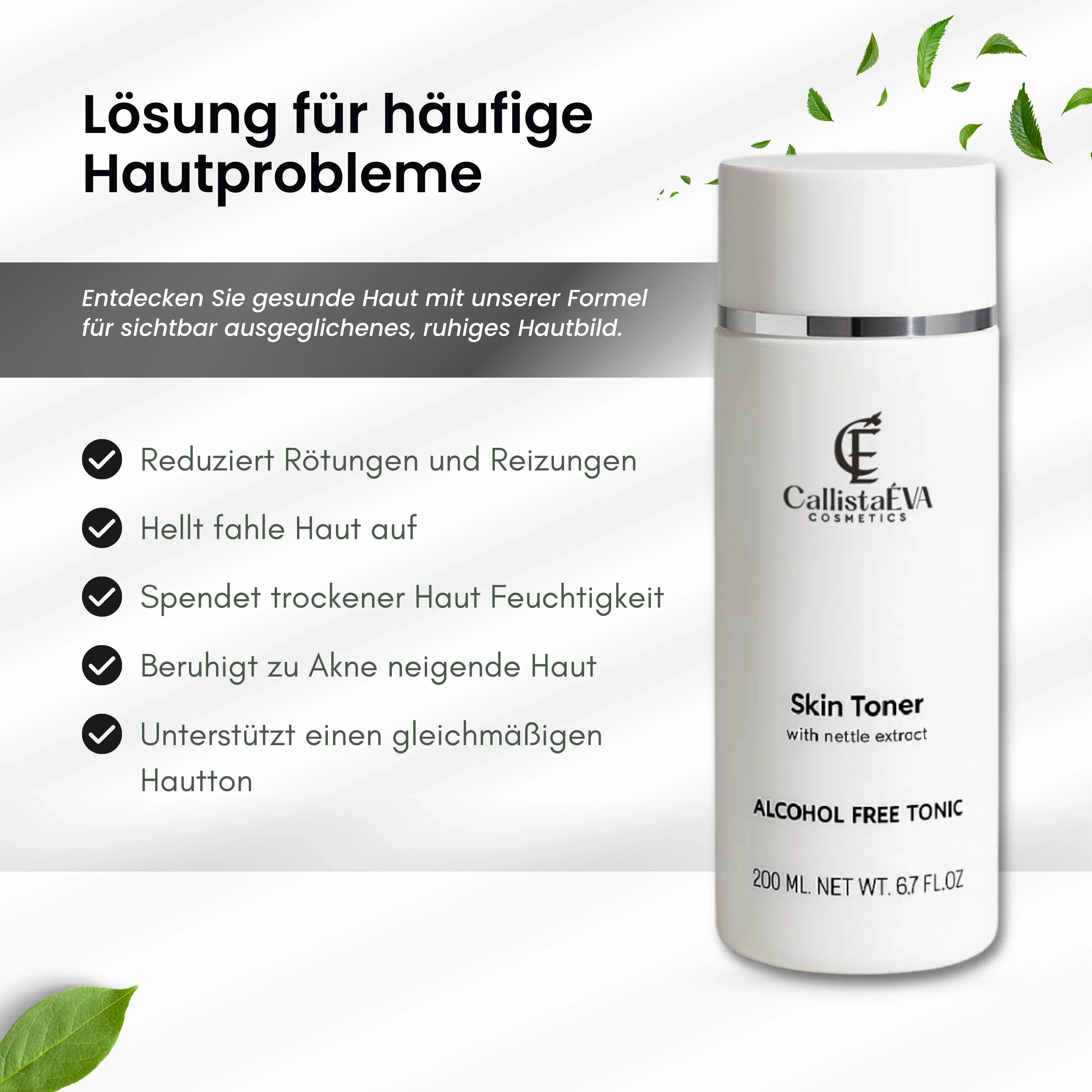 CallistaÉVA Skin Toner with Nettle Extract – Alcohol-Free Toner for Hydration & Balance