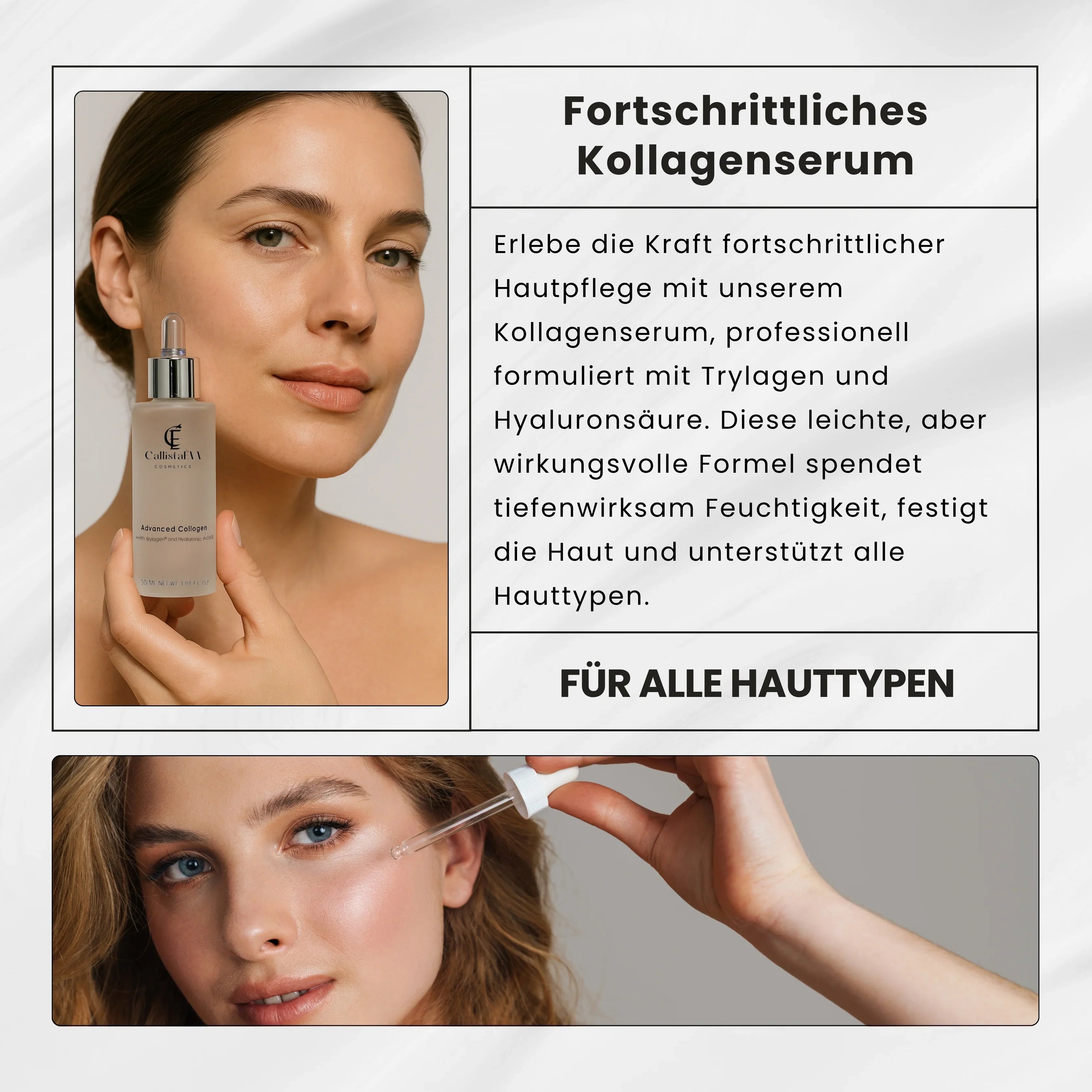 CallistaÉVA Collagen Boosting Serum with Hyaluronic Acid & Trylagen™ – Firming & Anti-Aging