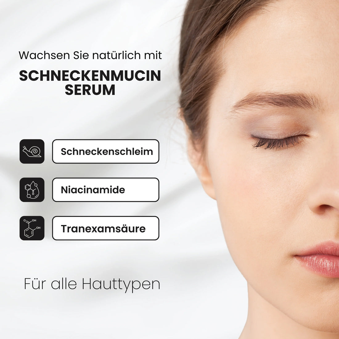 CallistaÉVA Snail Mucin Hydrating Face Serum - Niacinamide and Tranexamic Acid