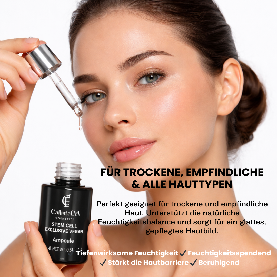 CallistaÉVA Stem Cell Exclusive Vegan Ampoule – Alpine Rose Stem Cells & Peptides for Firm-Radiant Skin