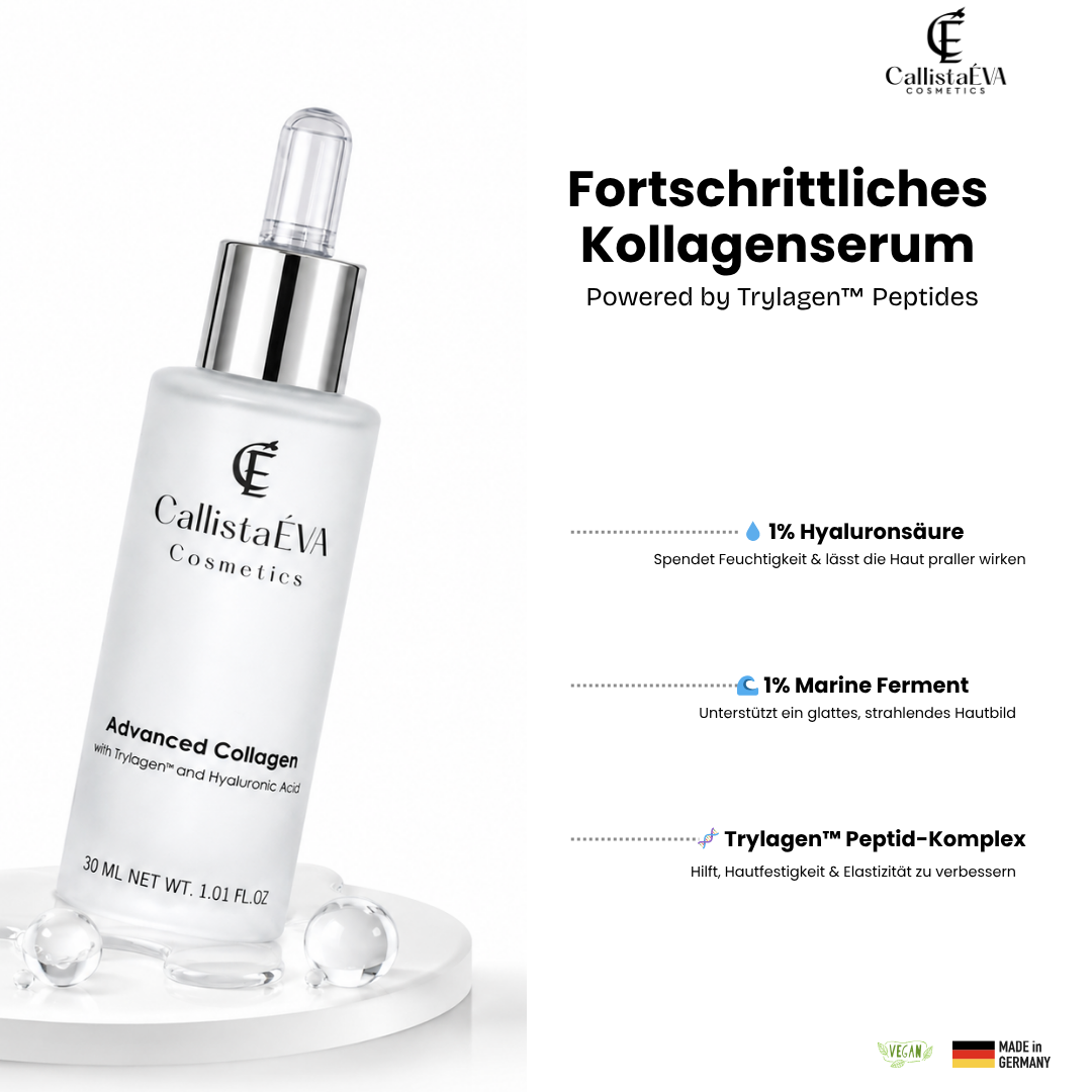 Advanced Collagen Boosting Serum with Hyaluronic Acid & Trylagen™ Peptides – Deep Hydration, Firming & Anti-Aging 30ML